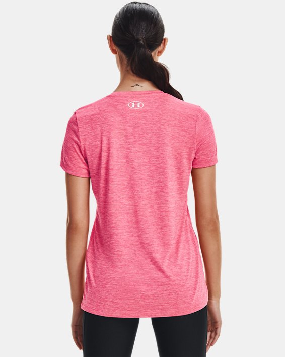T-shirt col V UA Tech™ Twist pour femme, Pink, pdpMainDesktop image number 1